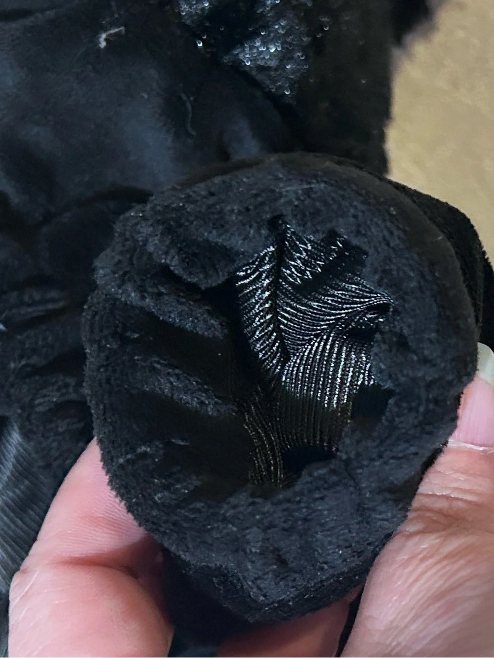 Skunk costume for baby, pullover style, 0-6mo